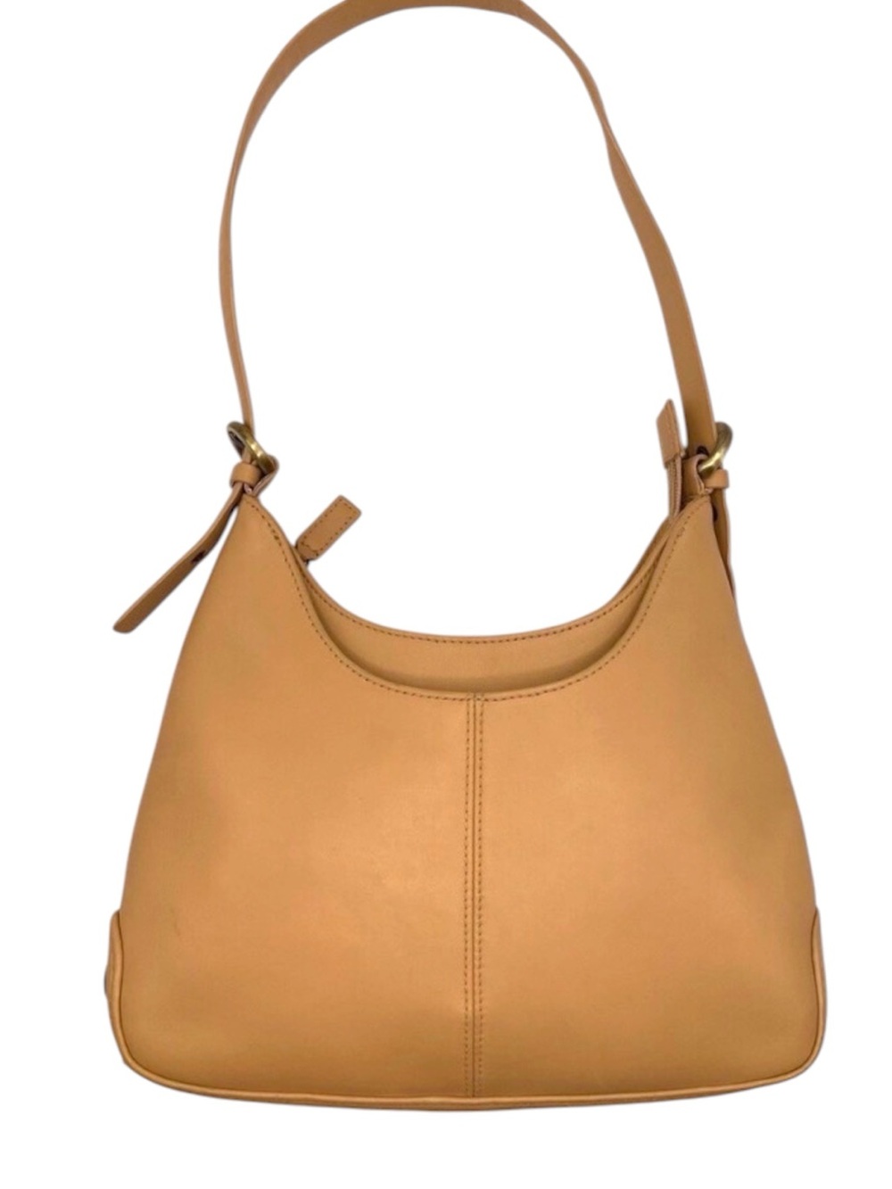 Etienne Aigner Tan Leather Shoulder Bag Hobo Adjustable Strap Minimialist